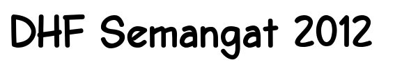DHF Semangat 2012 font preview